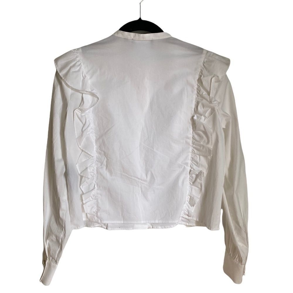 Kooples white ruffle blouse size 1 - Picture 8 of 8
